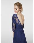 Long Sleeves V Neck Tight Lace overlay Tulle Prom Dress