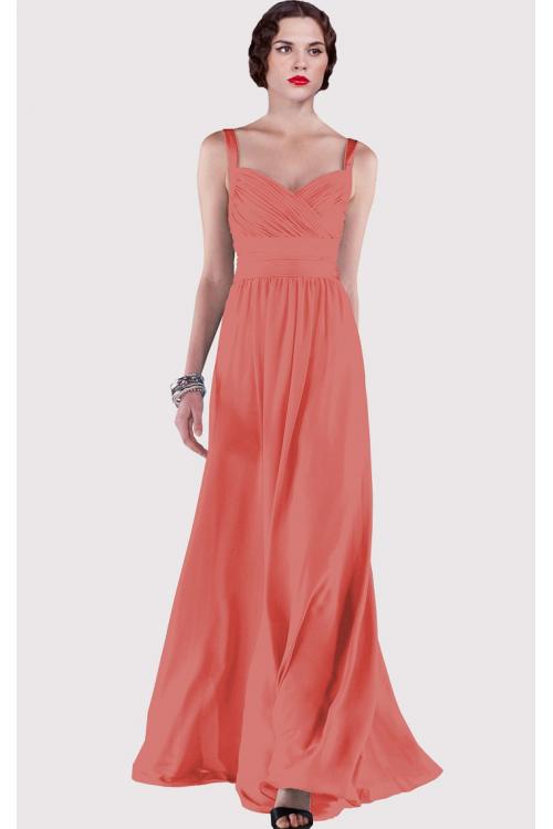 A-line Sleeveless Floor-length Sweetheart Chiffon Bridesmaid Dresses