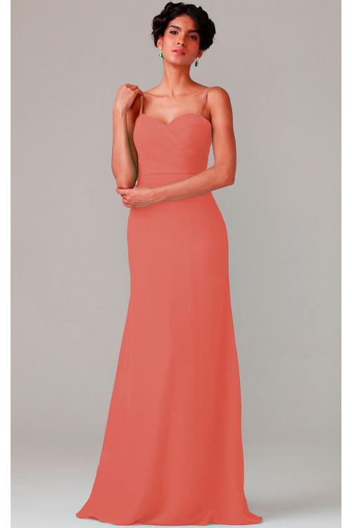 A-line Natural Sweetheart Chiffon None Bridesmaid Dresses