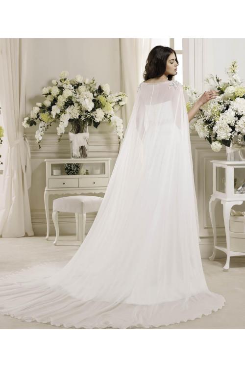 Simple Sheath/Column Sweetheart Beading Sweep/Brush Train Chiffon Wedding Dresses 