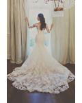 3/4 Long Sleeved Bateau Neck Mermaid Lace Wedding Dress