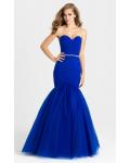  trumpet/mermaid strapless beading sequins floor-length tulle evening dresses