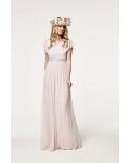  A-line Bateau Sleeveless Sashes/Ribbons Long Chiffon Bridesmaid Dress