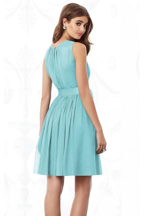 Sleeveless Jewel Knee-length None Chiffon Bridesmaid Dresses