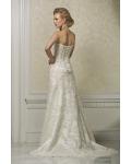 Exquisite A-line Strapless Beading&Sequins Lace Sweep/Brush Train Wedding Dresses 