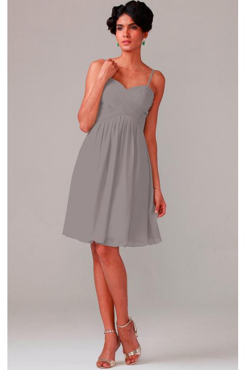 A-line Knee-length Chiffon Zipper Sleeveless Bridesmaid Dresses