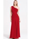 Zipper A-line Sleeveless Floor-length One Shoulder Bridesmaid Dresses