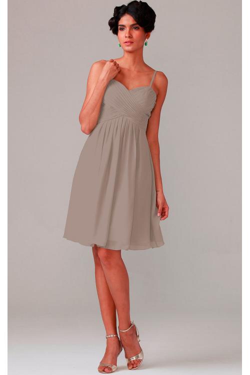 A-line Knee-length Chiffon Zipper Sleeveless Bridesmaid Dresses