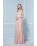 V-neck A-line Sleeveless Natural Floor-length Bridesmaid Dresses