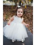 Sleeveless Tulle Baby Dresses with Flower and Bowknot