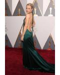 Sexy Sleeveless Dark Green Backless Long Elastic Satin Prom Dress 