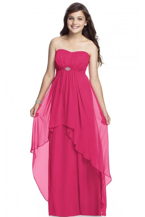 Strapless Zipper A-line Sleeveless Natural Bridesmaid Dresses