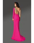  Sheath/Column One Shoulder Sleeveless Beading Split Sweep/Brush Train Long Jersey Cocktail Dresses