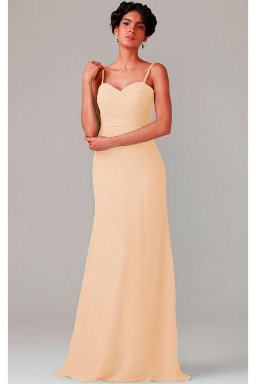 A-line Natural Sweetheart Chiffon None Bridesmaid Dresses