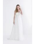  A-line V-neck Sleeveless Beading Long Chiffon Prom Dress