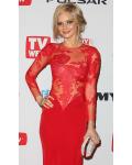 Elegant Long Sleeve Samara Lace Sheath Red Jersey Prom Dress 