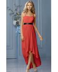 High Low Natural None A-line Sleeveless Chiffon Bridesmaid Dresses