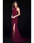 Chic Modern High Slit Long Jersey Prom Dress