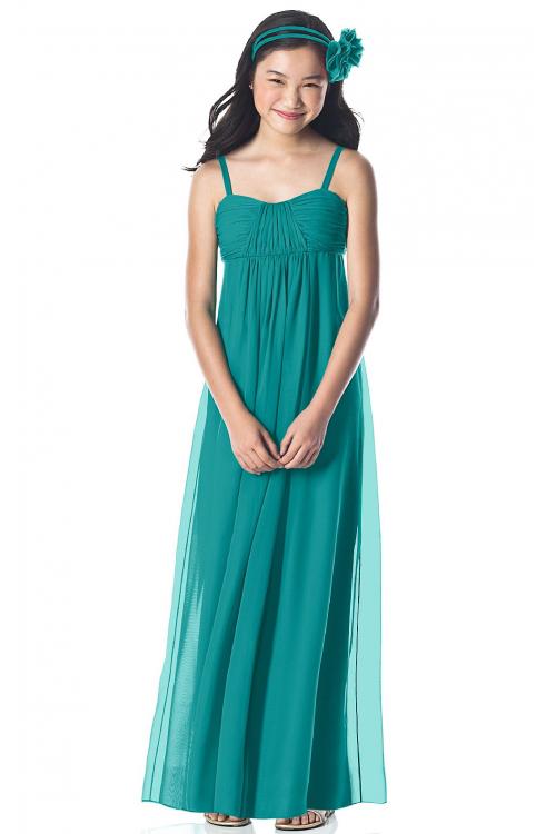 Chiffon Sleeveless Floor-length Spaghetti Straps A-line Bridesmaid Dresses