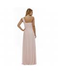  A-line One Shoulder Sleeveless Pleated Long Chiffon Bridesmaid Dress 