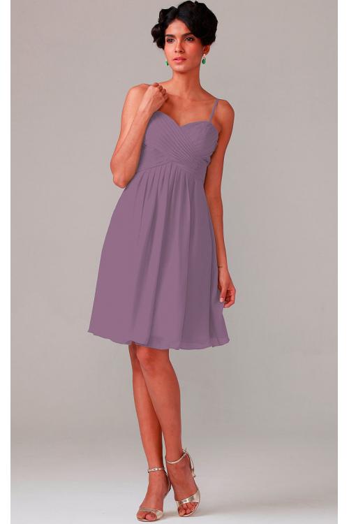 A-line Knee-length Chiffon Zipper Sleeveless Bridesmaid Dresses