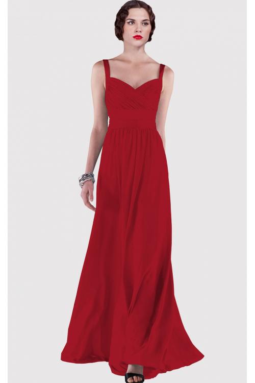 A-line Sleeveless Floor-length Sweetheart Chiffon Bridesmaid Dresses