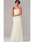 A-line Natural Sweetheart Chiffon None Bridesmaid Dresses