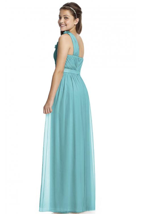 One Shoulder A-line Natural Chiffon Zipper Bridesmaid Dresses