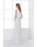  A-line V-neck Sleeveless Floor-length Beach Wedding Dresses