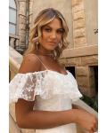 Mermaid Off-the-shoulder Lace Sweep Train Long Wedding Dresses