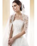 Charming One Tier Lace Tulle Long Wedding Veils