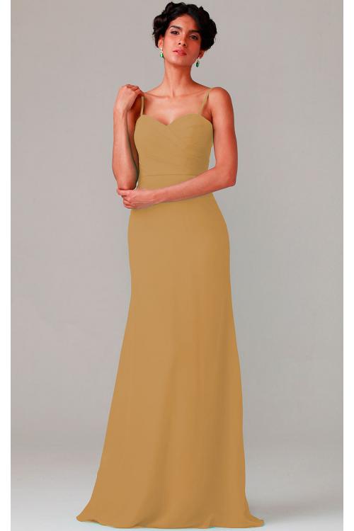 A-line Natural Sweetheart Chiffon None Bridesmaid Dresses