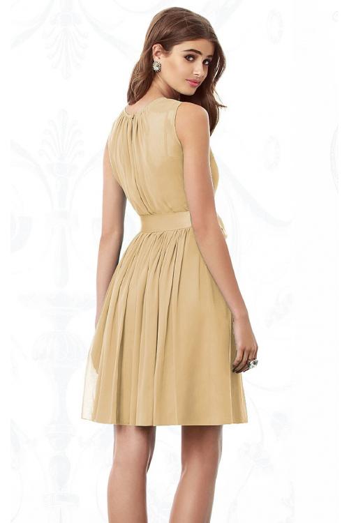 Sleeveless Jewel Knee-length None Chiffon Bridesmaid Dresses