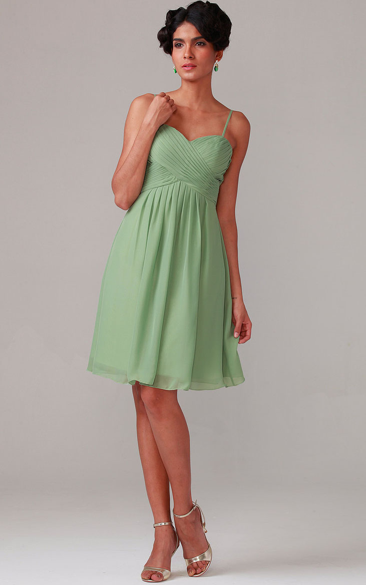 A-line Knee-length Chiffon Zipper Sleeveless Bridesmaid Dresses