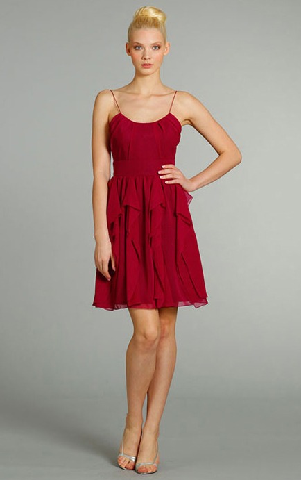 Short Sleeveless Zipper Chiffon Natural Bridesmaid Dresses