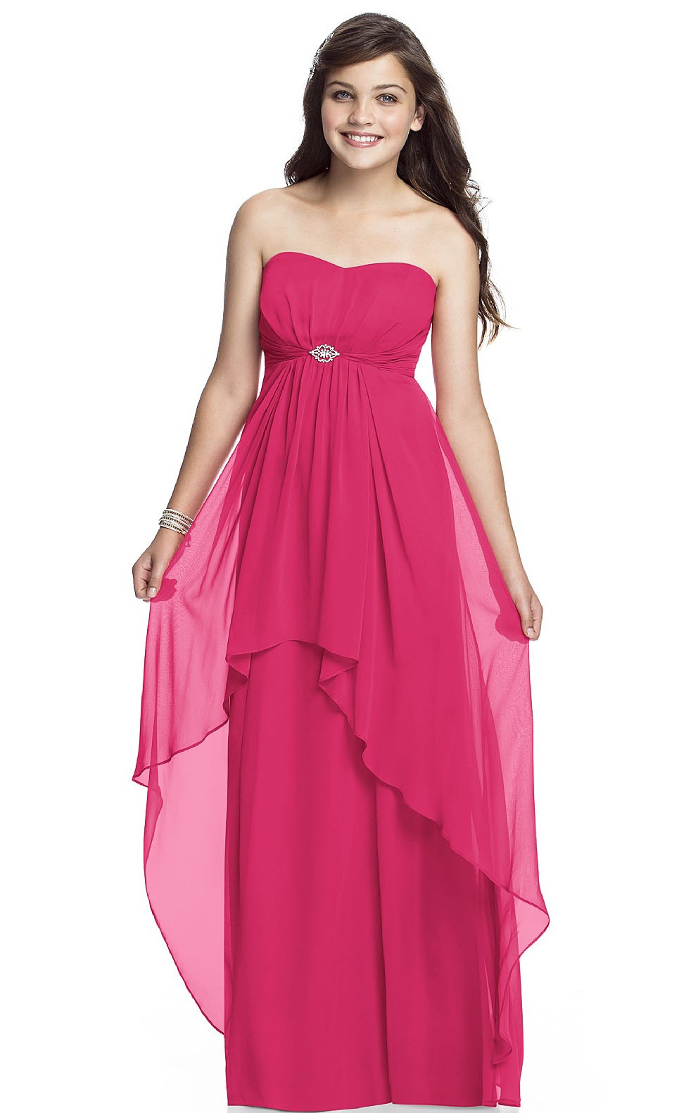 Strapless Zipper A-line Sleeveless Natural Bridesmaid Dresses